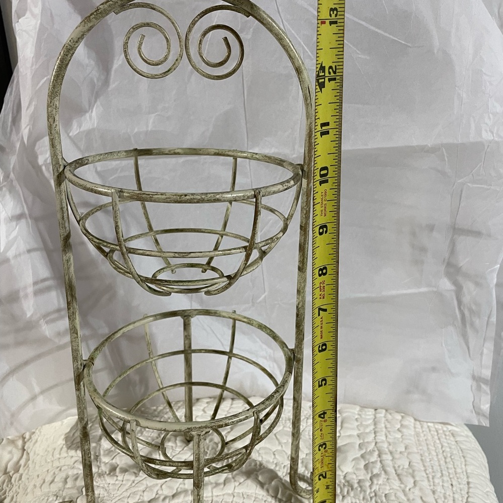 Vintage Metal Wire Basket Stand